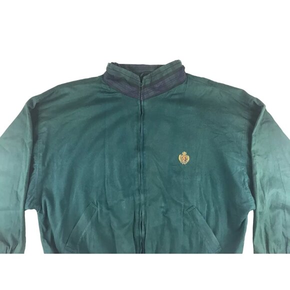 J. Riggings Mens Green Elastic Waist‎ Pockets Full Zip Bomber Jacket Size L - Picture 3 of 10